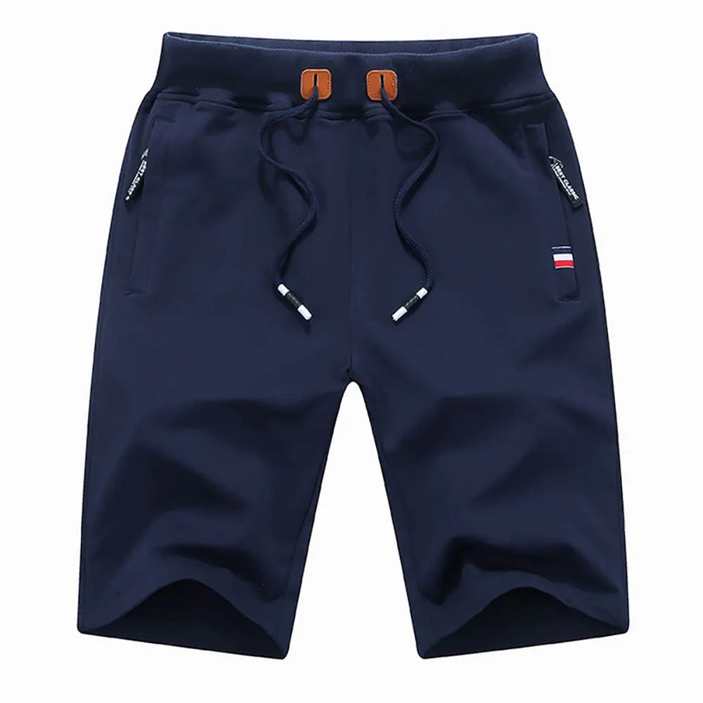 Shorts décontractés en coton pour homme avec poches zippées 2