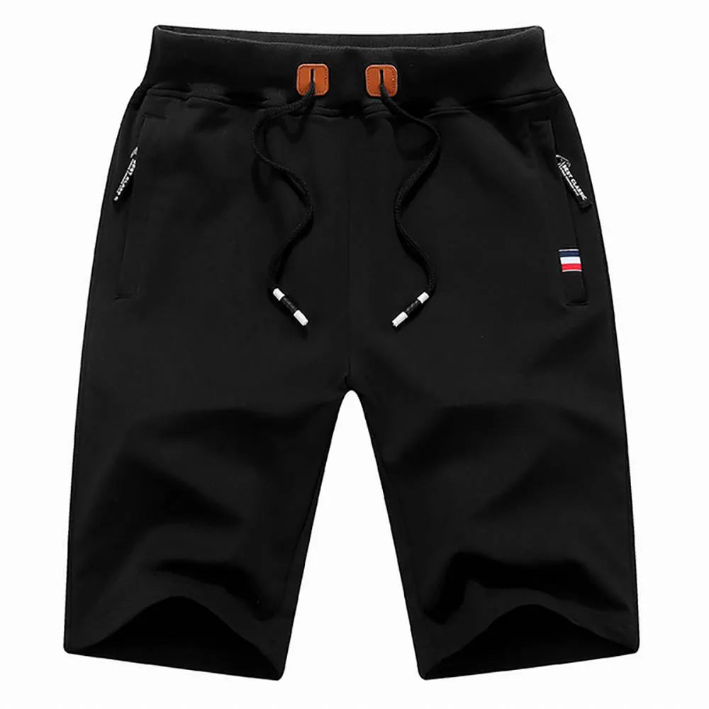 Shorts décontractés en coton pour homme avec poches zippées 3
