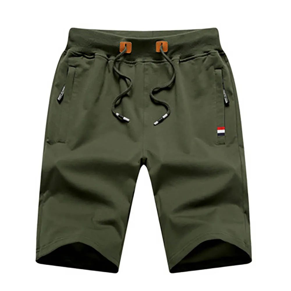 Shorts décontractés en coton pour homme avec poches zippées 4