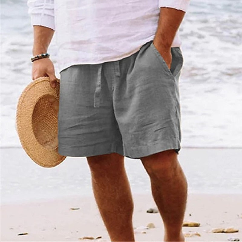 Shorts légers en coton pour homme avec taille ajustable 3