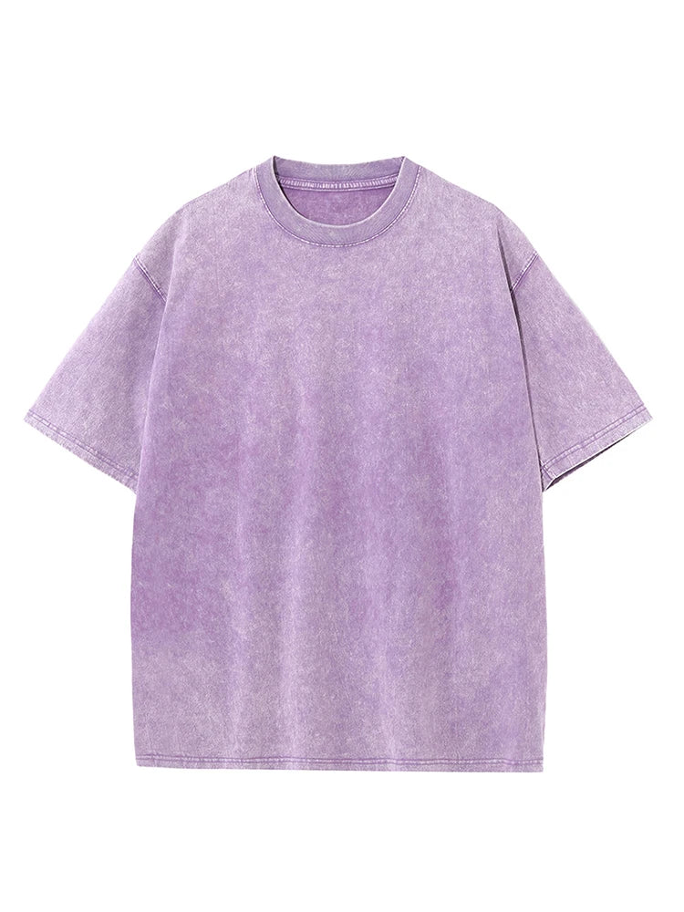 T-Shirt Oversize Homme en Coton Lourd Style Vintage 7