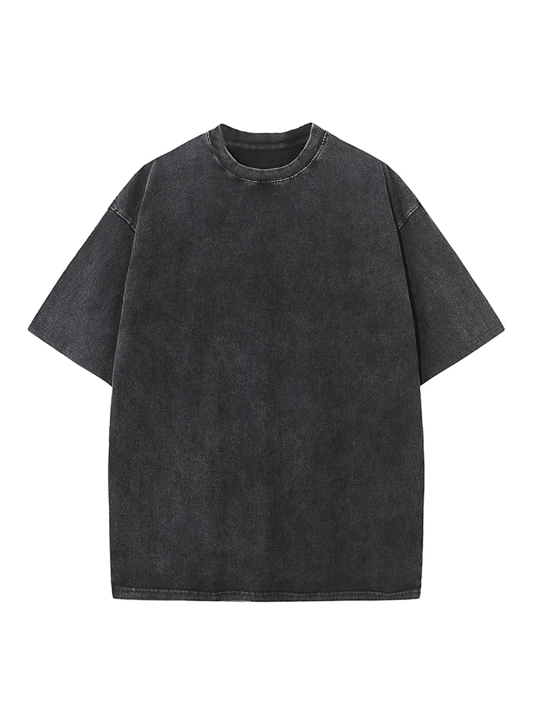 T-Shirt Oversize Homme en Coton Lourd Style Vintage 9