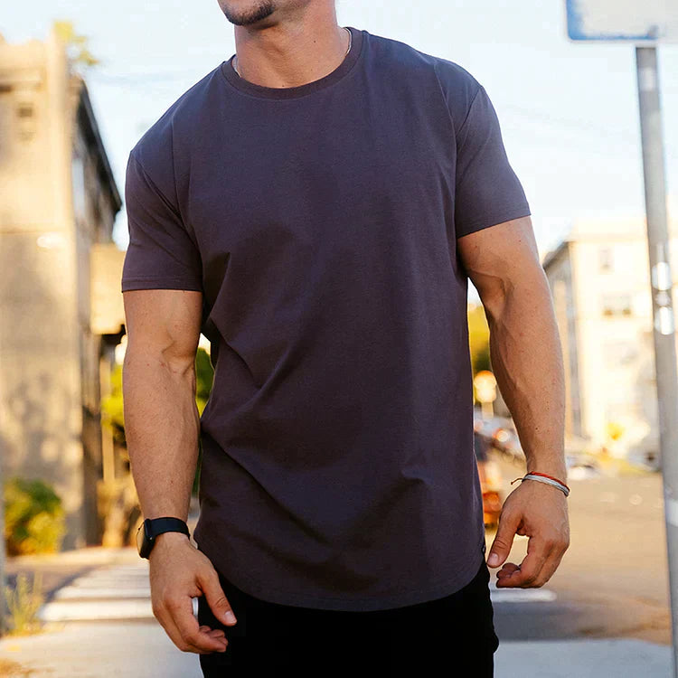 T-shirt de sport homme ajusté en tissu respirant 4