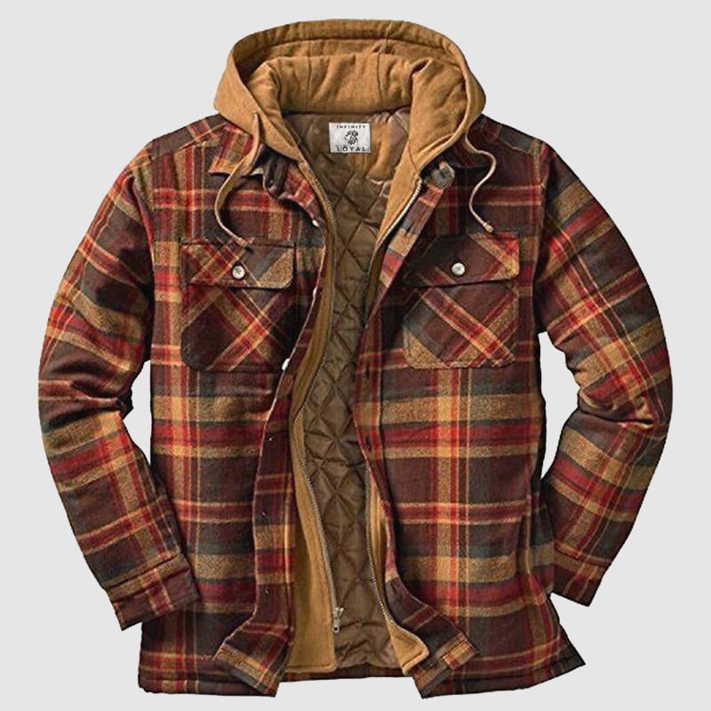 Veste à capuche longue pour homme en tissu moderne 3