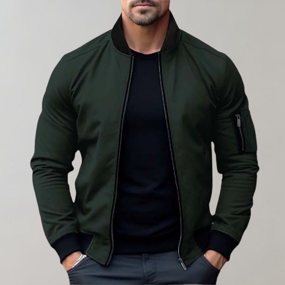 Veste bomber homme légère en polyester avec poches zippées 2