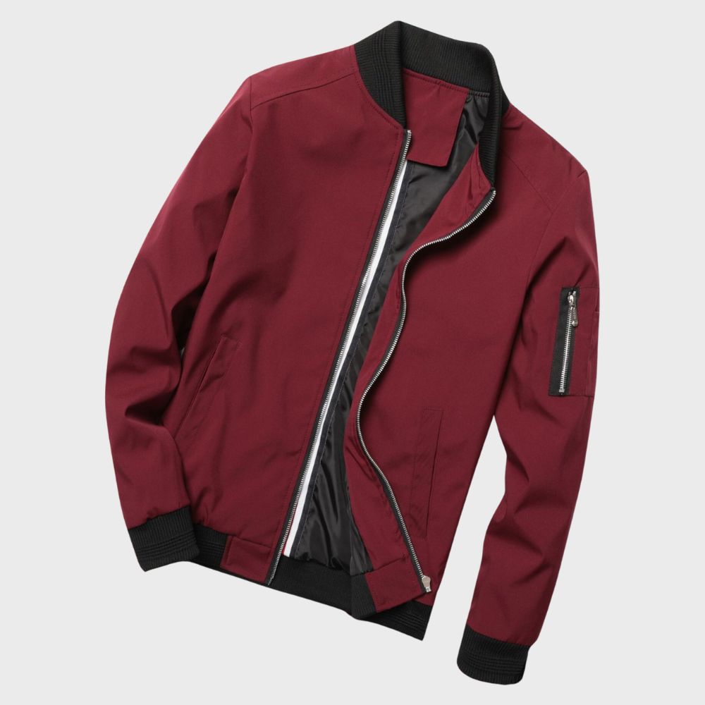Veste bomber homme légère en polyester avec poches zippées 5