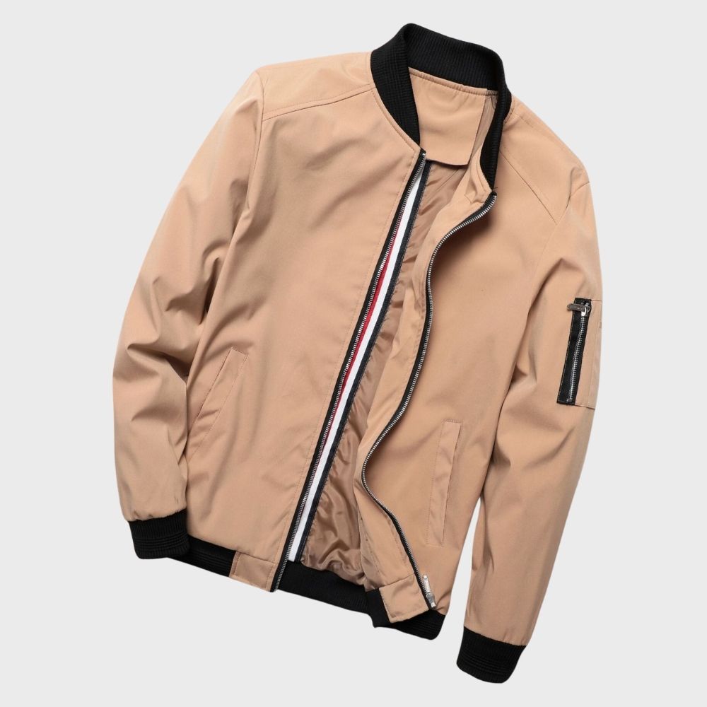 Veste bomber homme légère en polyester avec poches zippées 8