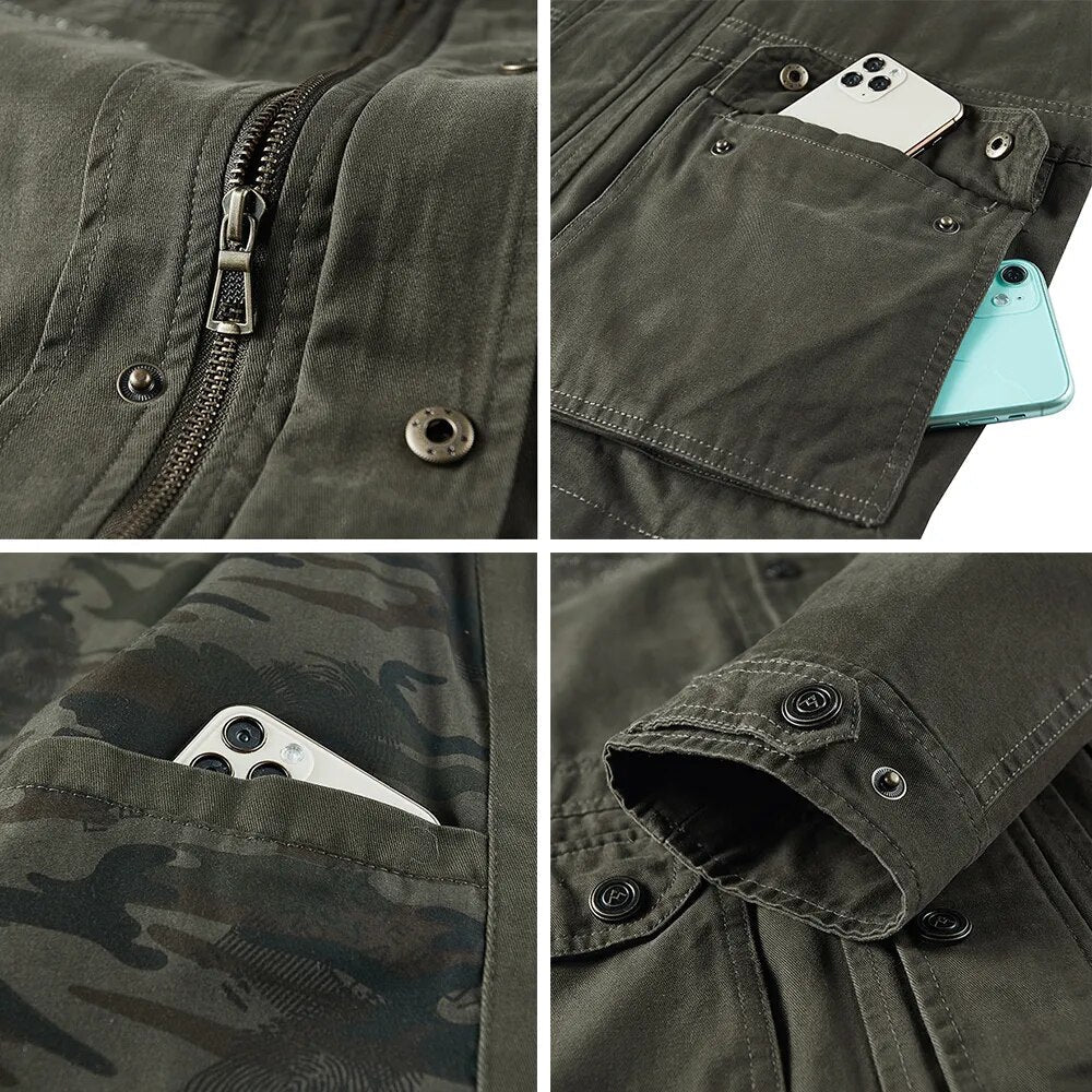 Veste cargo urbaine en coton pour homme 4