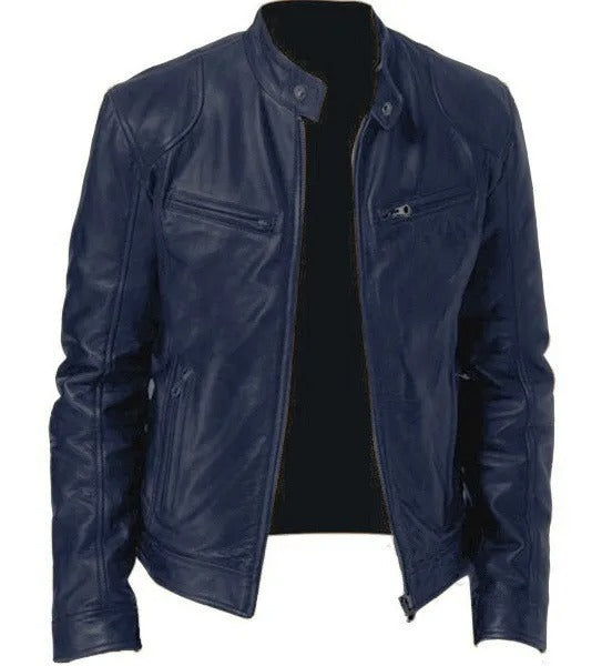 Veste en cuir homme élégante et chaude pour l'hiver 5