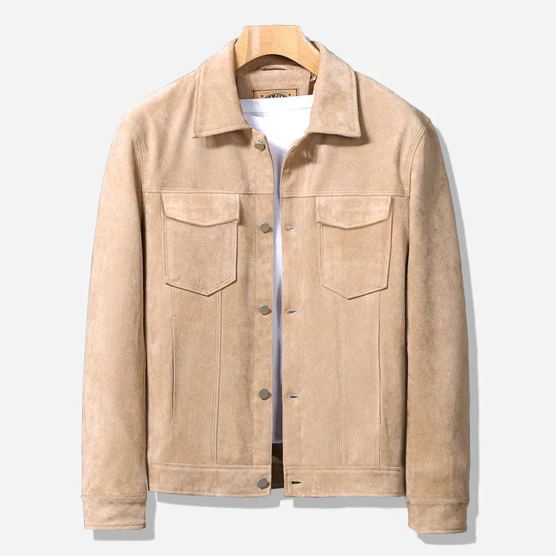 Veste en daim homme décontractée élégante et confortable 2