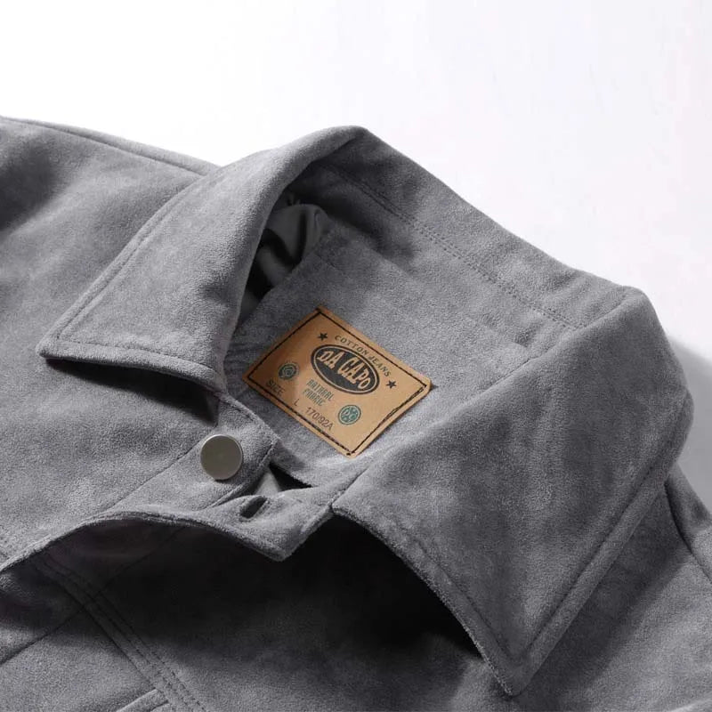 Veste en daim homme décontractée élégante et confortable 5