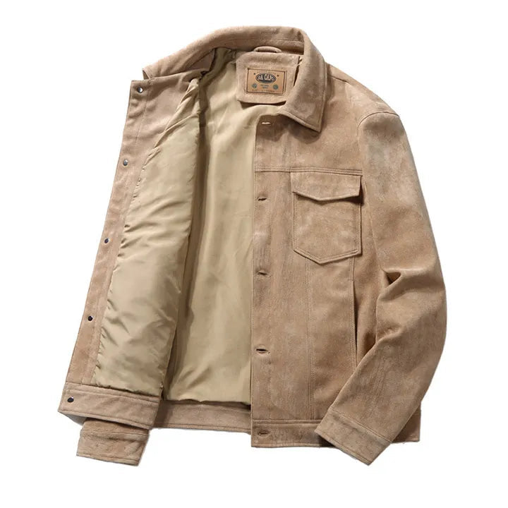 Veste en daim homme décontractée élégante et confortable 7