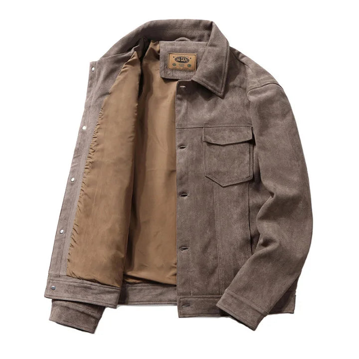 Veste en daim homme décontractée élégante et confortable 8