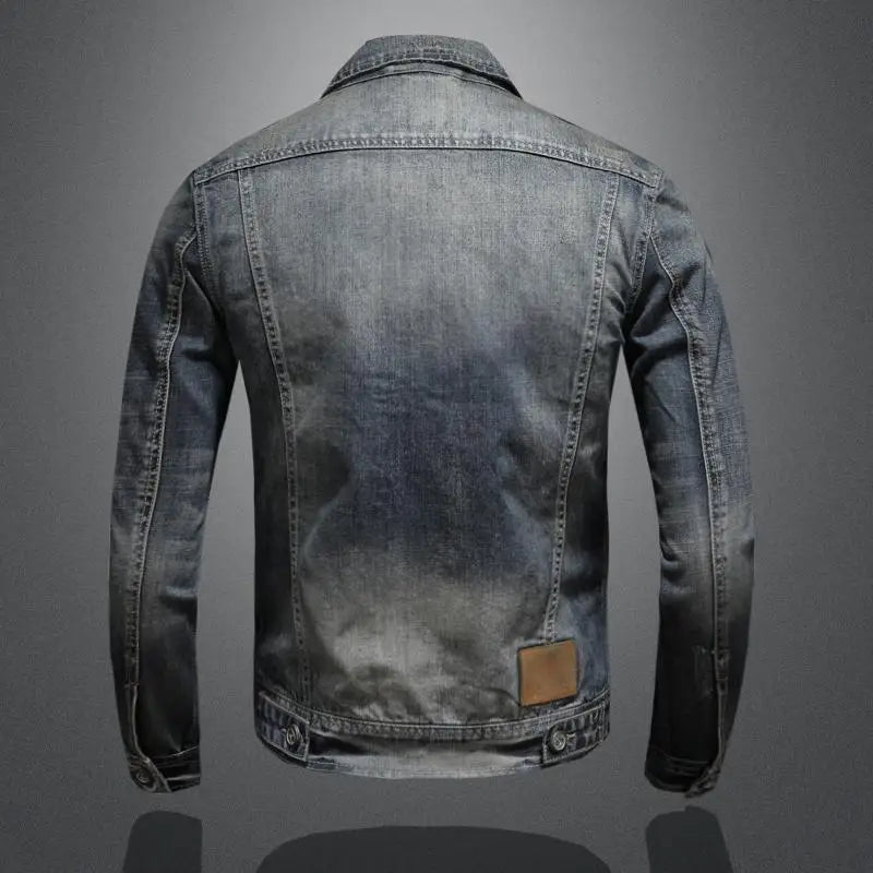Veste en denim homme rétro pour le printemps en jean de qualité 2