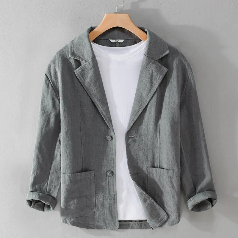 Veste en lin homme décontractée pour un style élégant 3