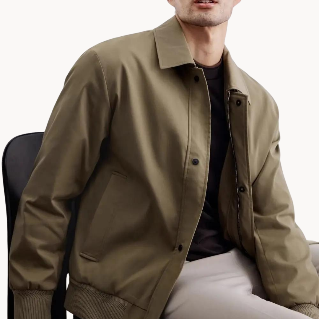 Veste en toile homme ajustée en polyester 8