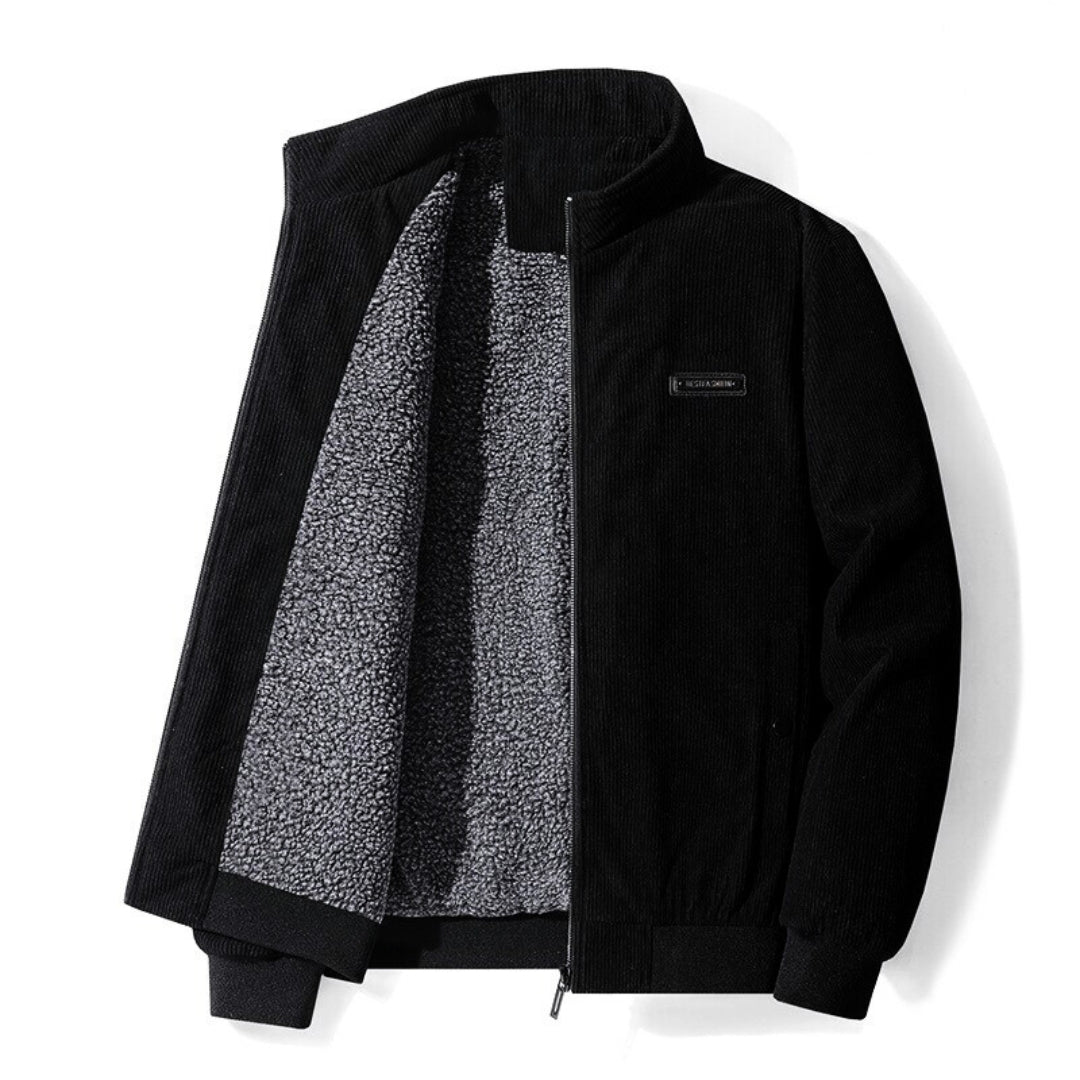 Veste en velours côtelé rétro pour homme avec doublure sherpa 5