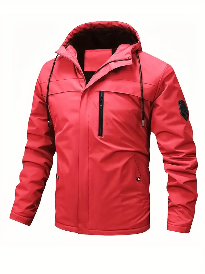 Veste imperméable homme légère avec capuche en tissu 2