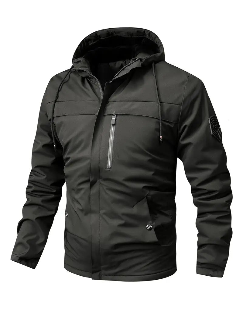 Veste imperméable homme légère avec capuche en tissu 3
