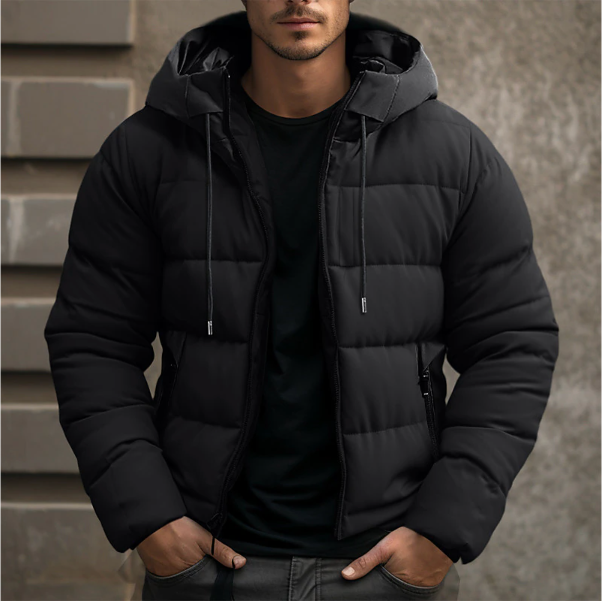 Veste imperméable pour homme en bleu, gris ou noir 3