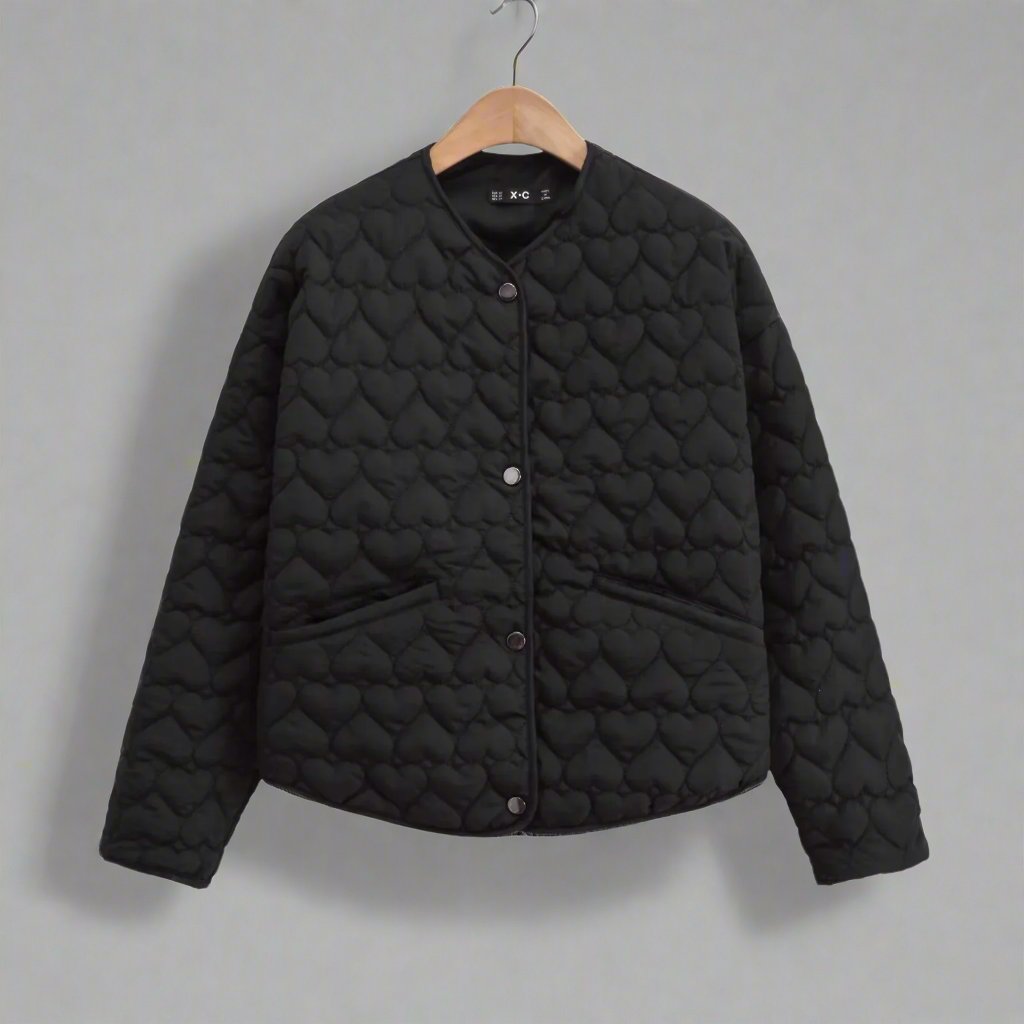 Veste matelassée femme avec détail en cœur 4