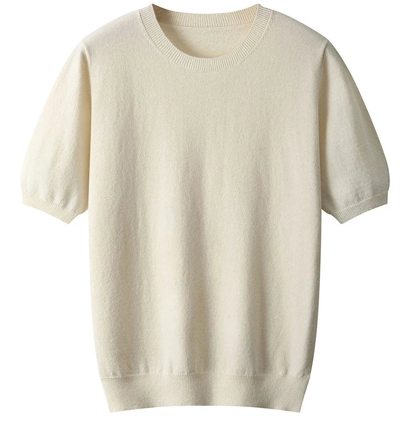 T-shirt d'été en cachemire pur pour homme