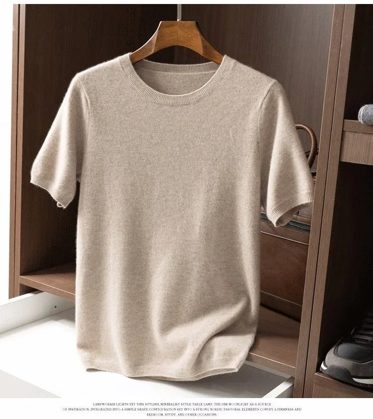 T-shirt d'été en cachemire pur pour homme