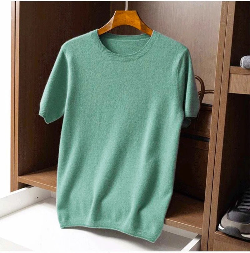 T-shirt d'été en cachemire pur pour homme