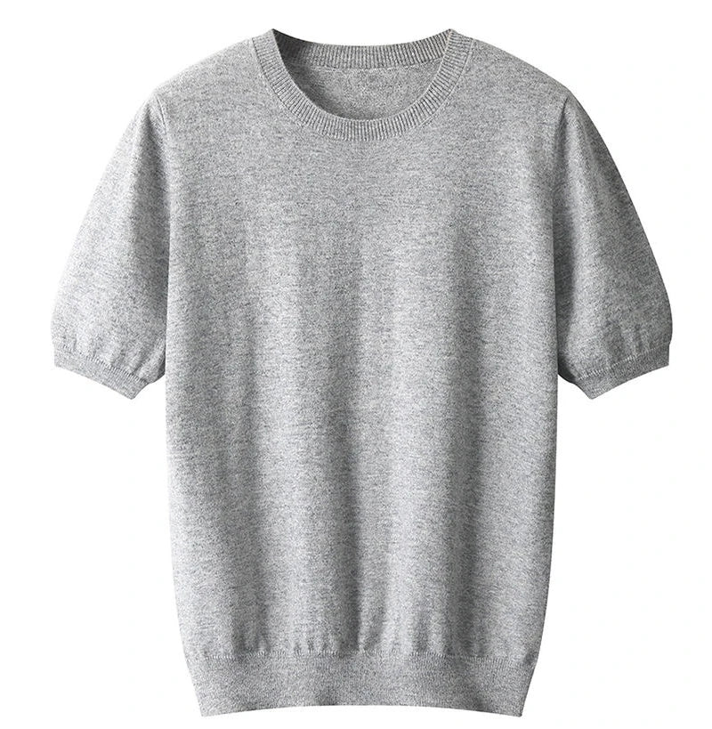 T-shirt d'été en cachemire pur pour homme