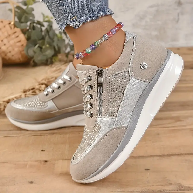 Baskets orthopédiques élégantes en polyester pour femme 0