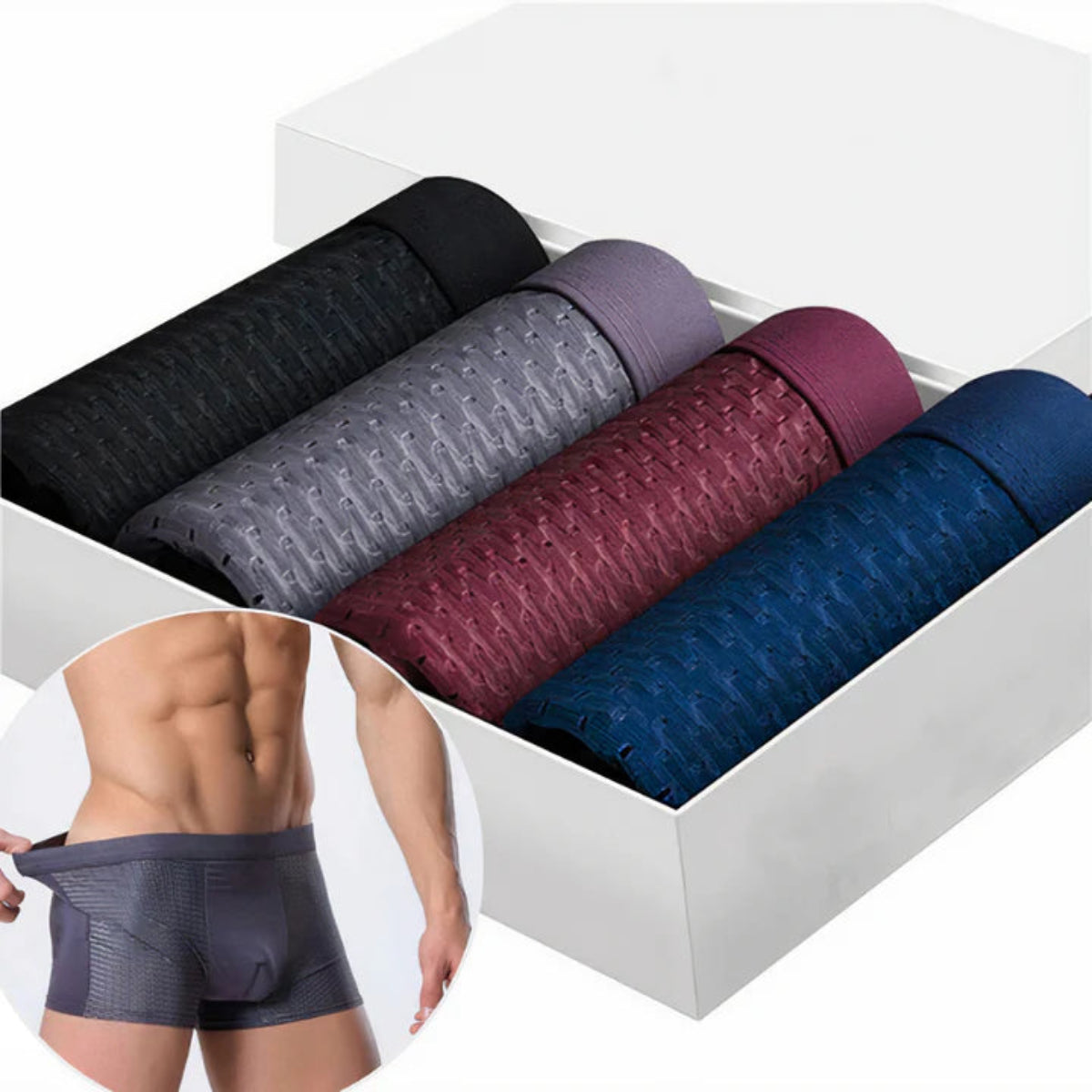 Boxers en bambou pour homme, pack de 10, confort et respirabilité 0