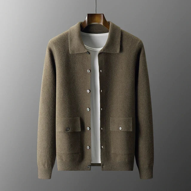Cardigan en laine pour homme en tricot doux et durable 0
