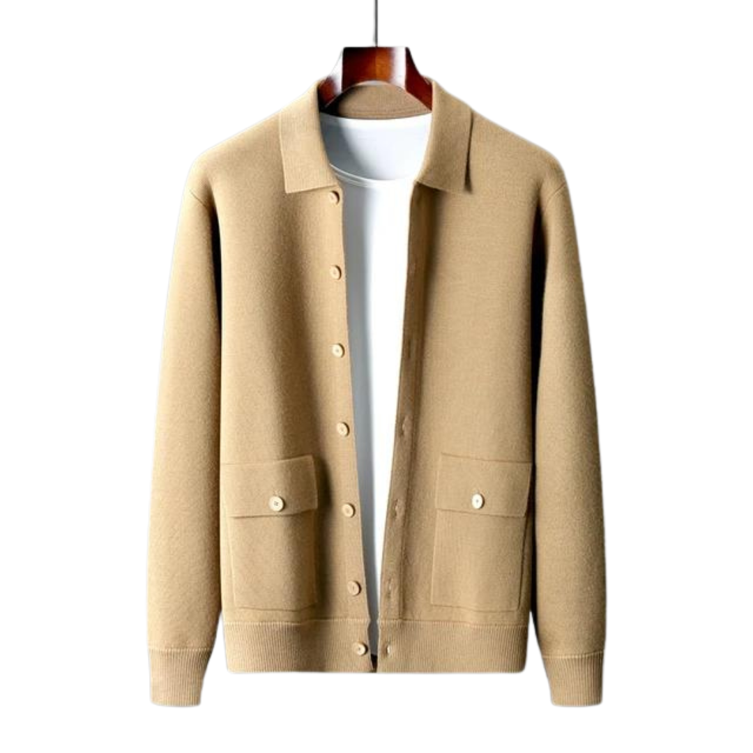 Cardigan en laine pour homme en tricot doux et durable 1