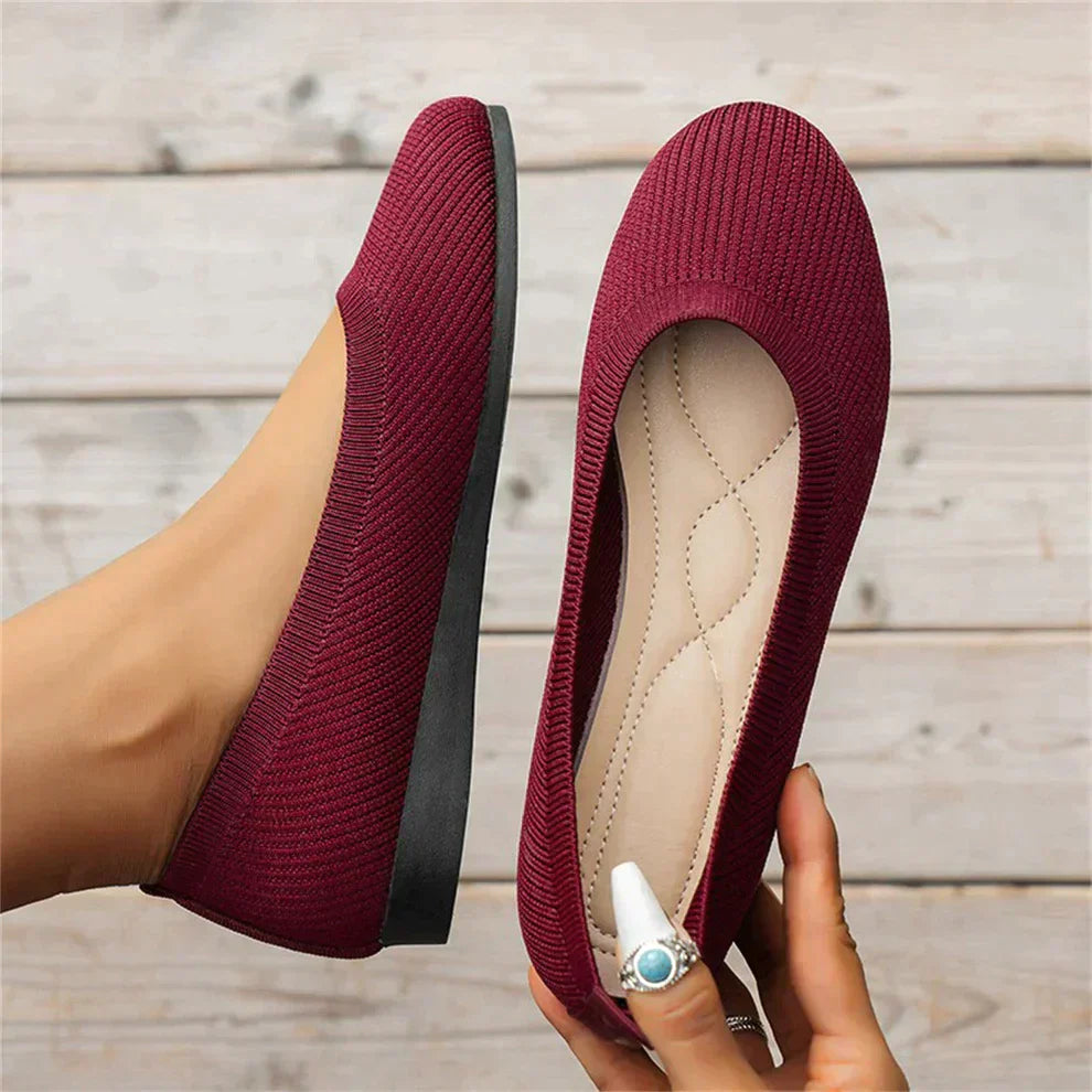 Chaussures à enfiler pour femme en tricot respirant 4