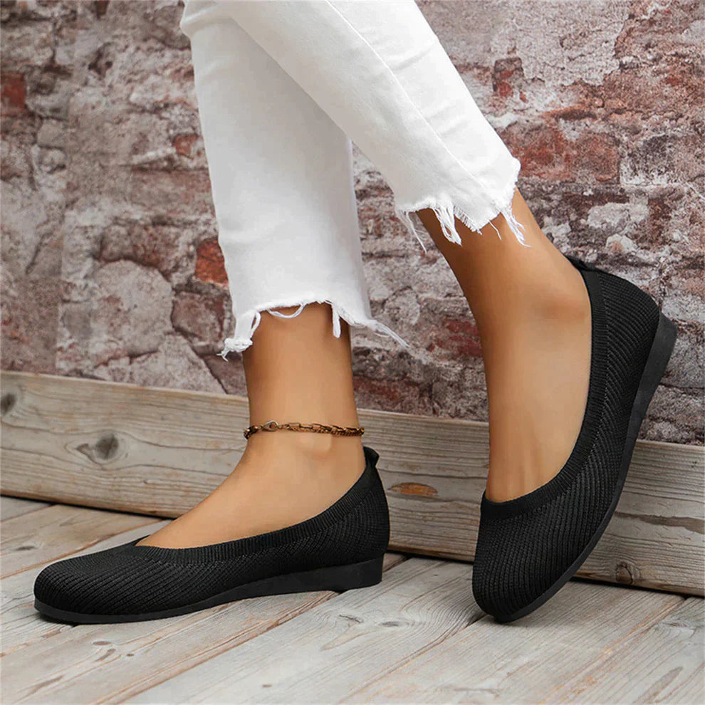 Chaussures à enfiler pour femme en tricot respirant 5