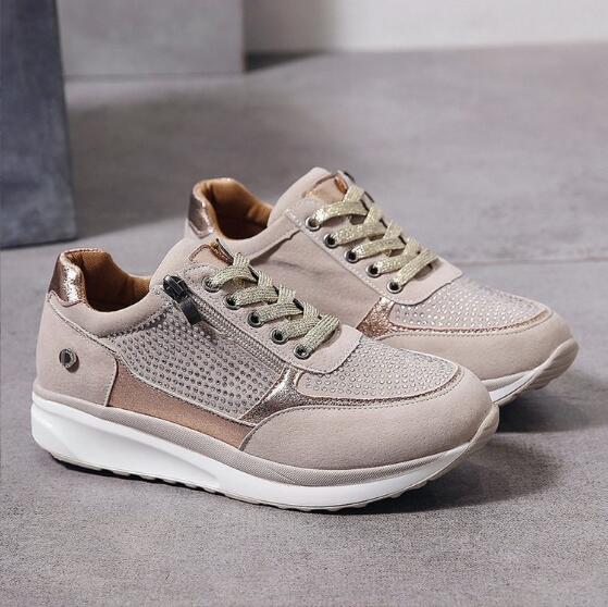 Chaussures de marche femme en cuir synthétique avec soutien plantaire 2