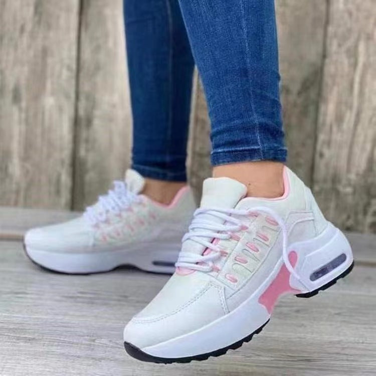 Chaussures de sport orthopédiques femme en mesh respirant avec talon compensé 0
