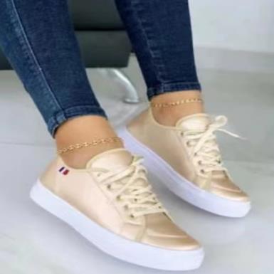 Chaussures femme à lacets en cuir PU avec semelle épaisse 4