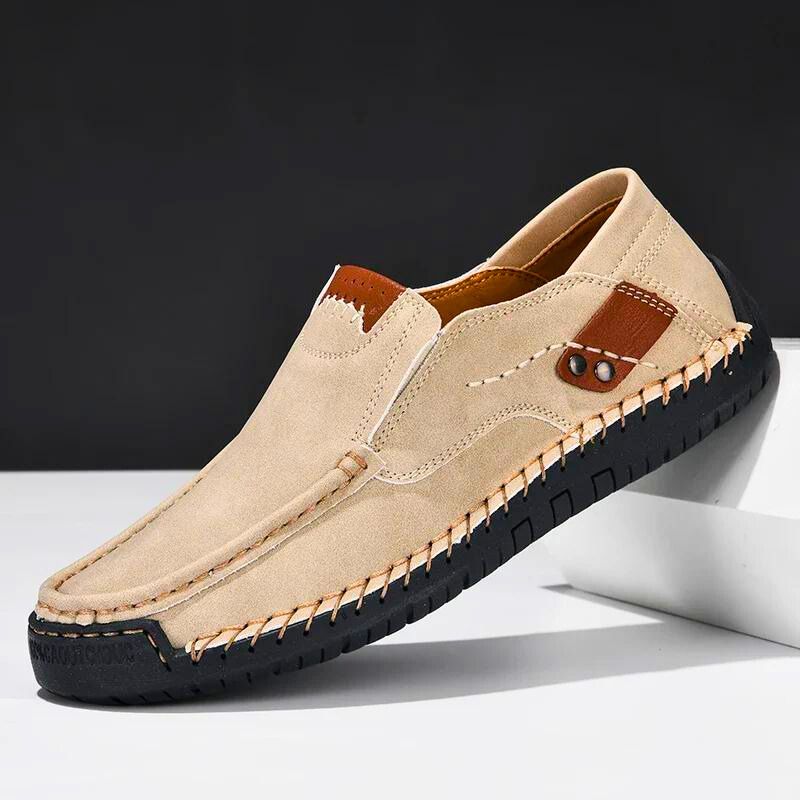 Chaussures orthopédiques slip-on pour homme en cuir synthétique 0