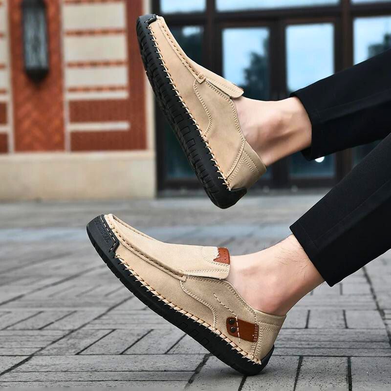 Chaussures orthopédiques slip-on pour homme en cuir synthétique 6