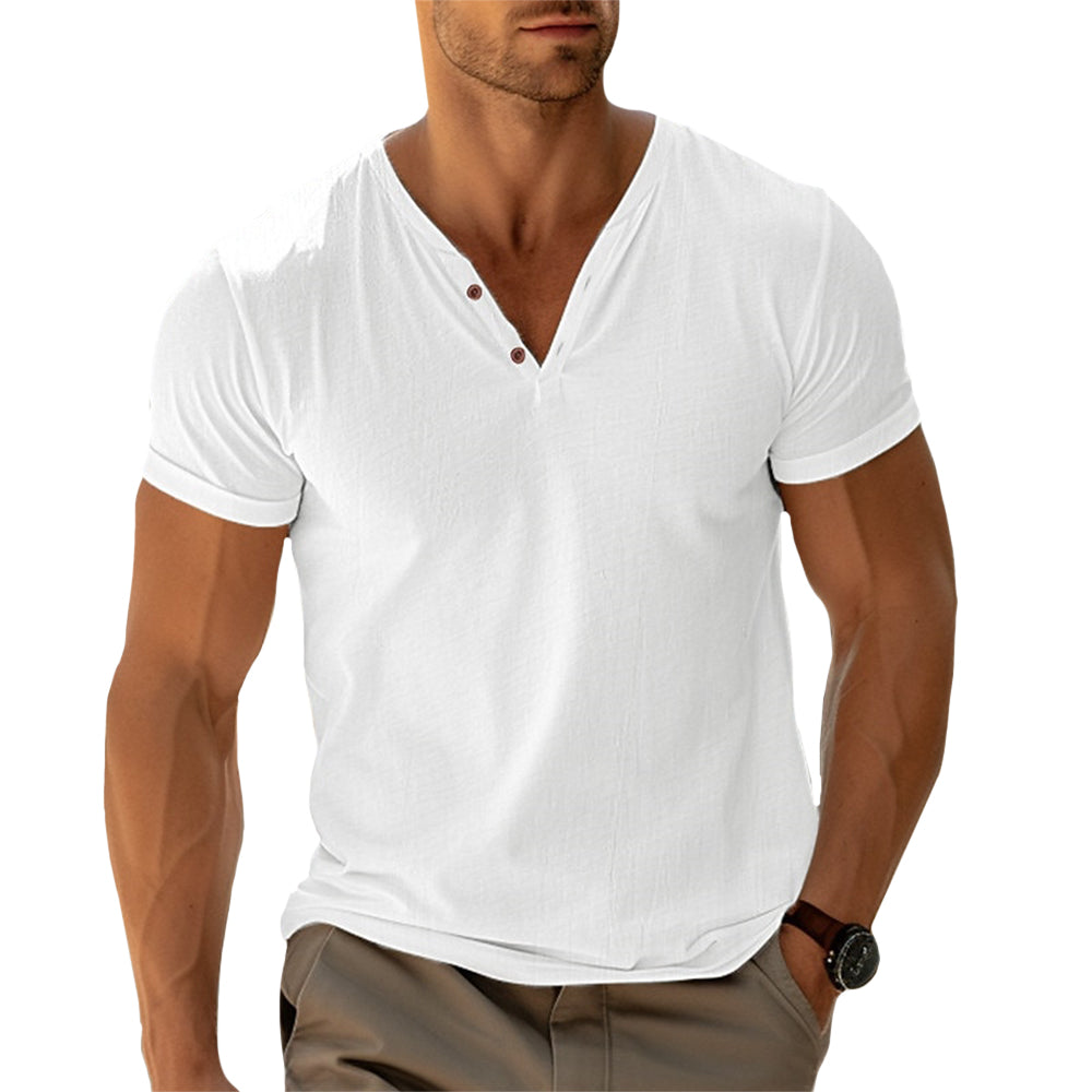 Chemise Henley homme élégante en tissu organique 0