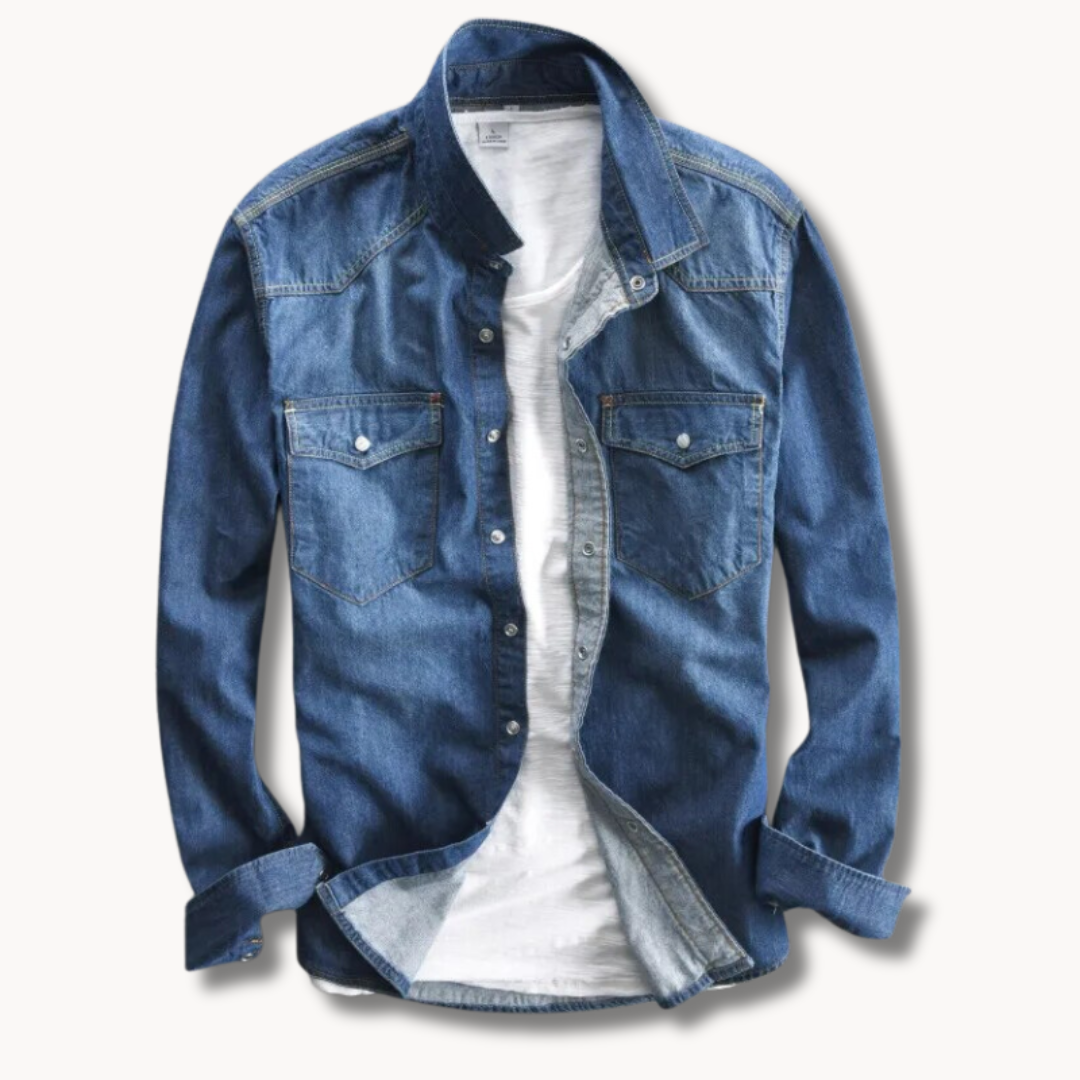 Chemise à boutons en coton brossé pour homme confortable 0