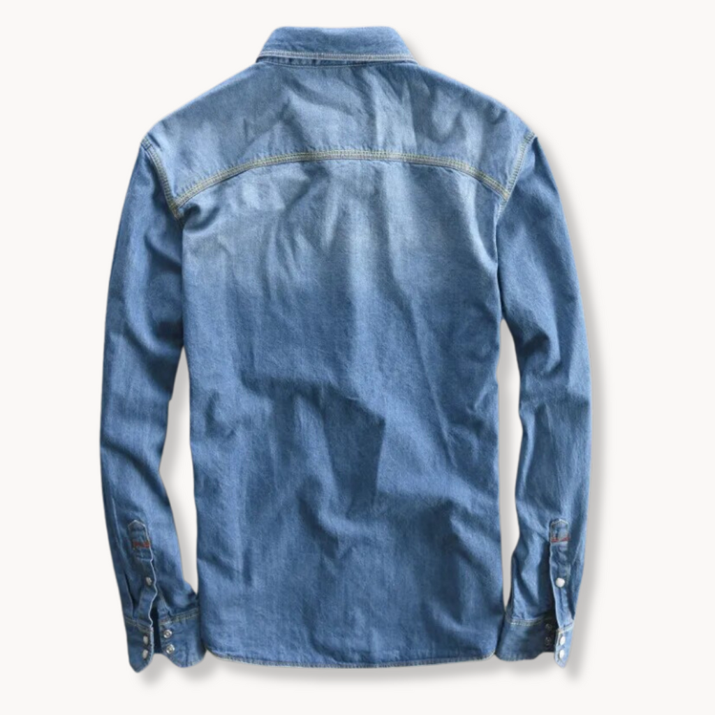 Chemise à boutons en coton brossé pour homme confortable 3