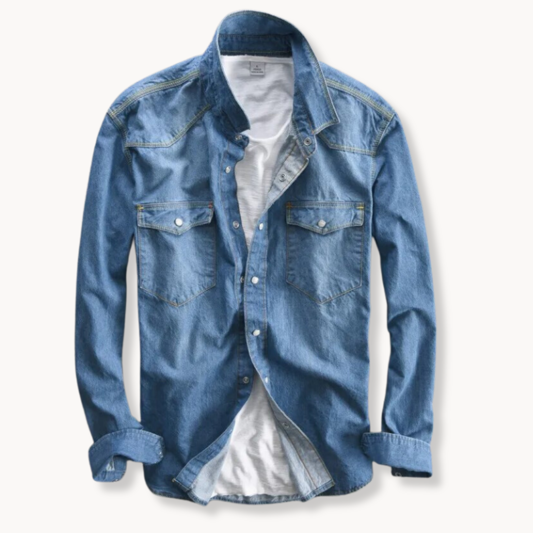 Chemise à boutons en coton brossé pour homme confortable 4