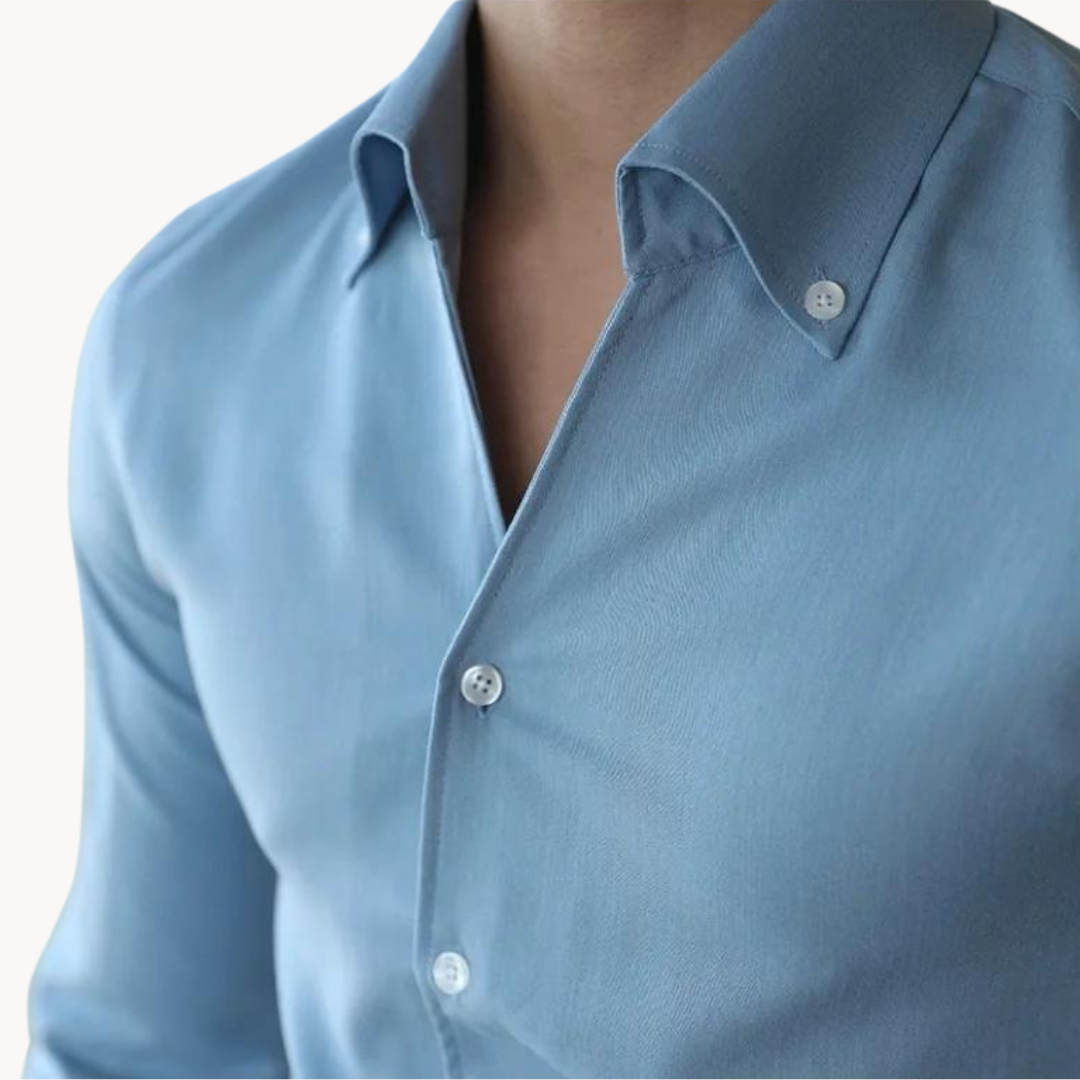 Chemise à boutons homme en coton et bambou, élégante et polyvalente 4
