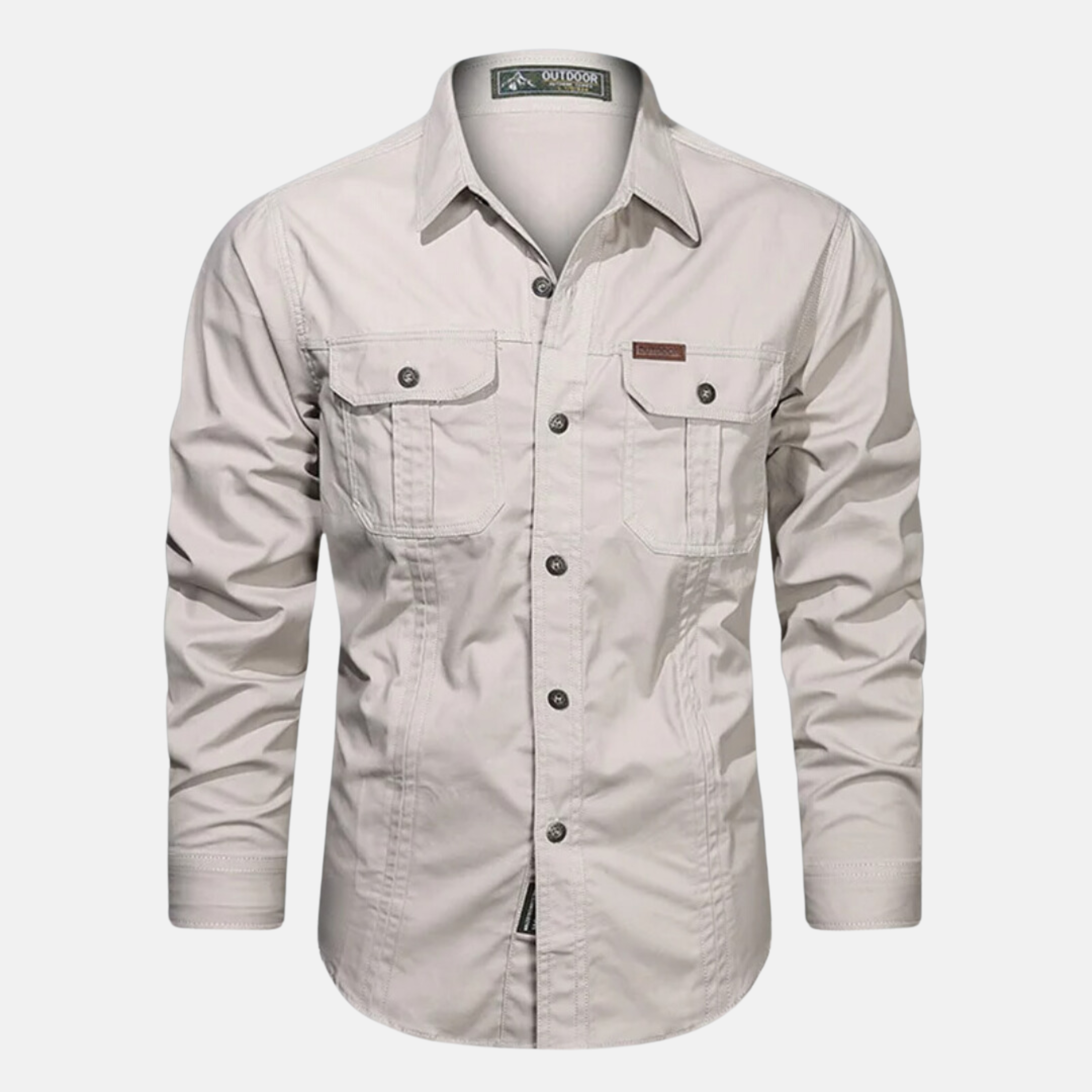Chemise cargo homme en tissu premium moderne avec poches 0