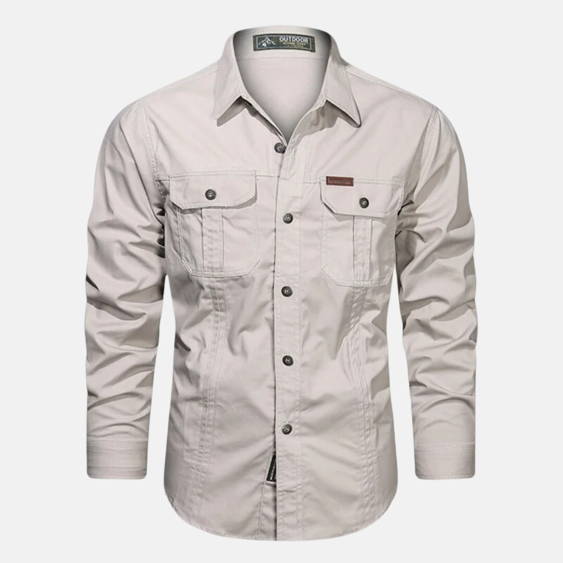Chemise cargo homme en tissu premium moderne avec poches 1