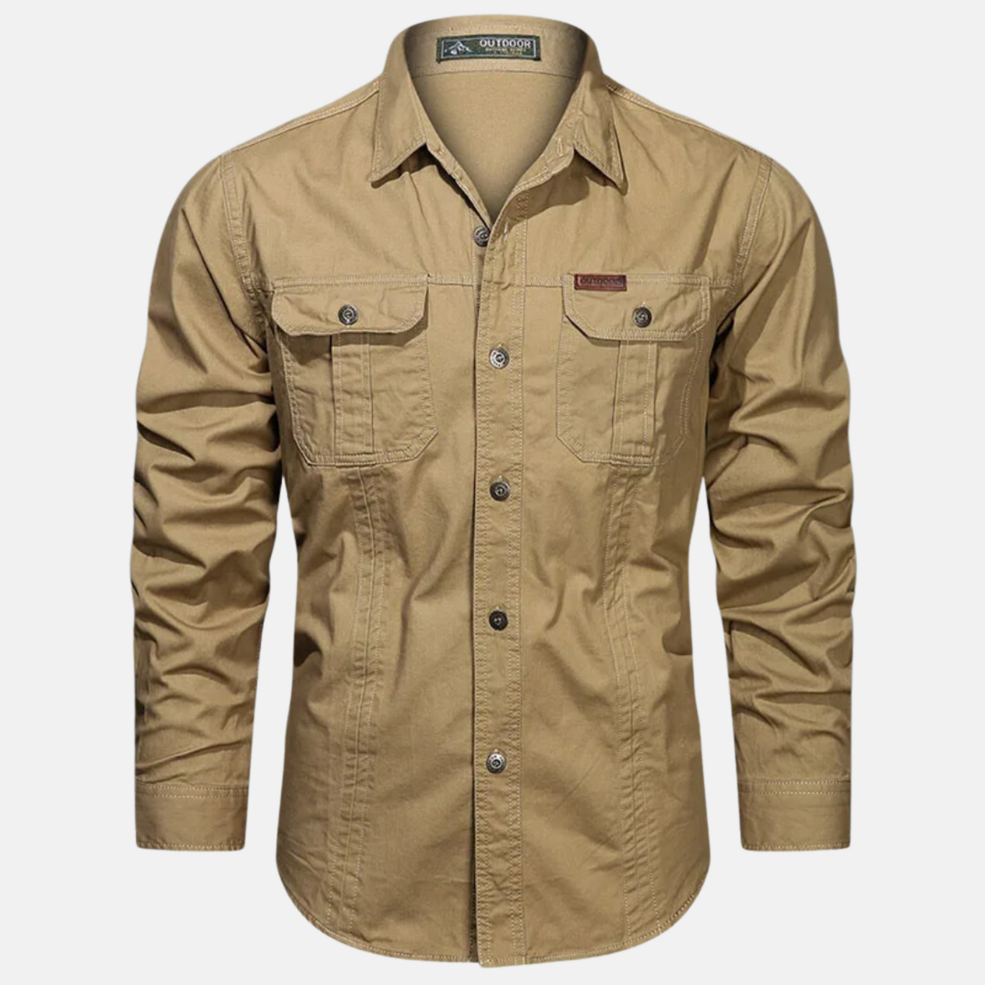 Chemise cargo homme en tissu premium moderne avec poches 4