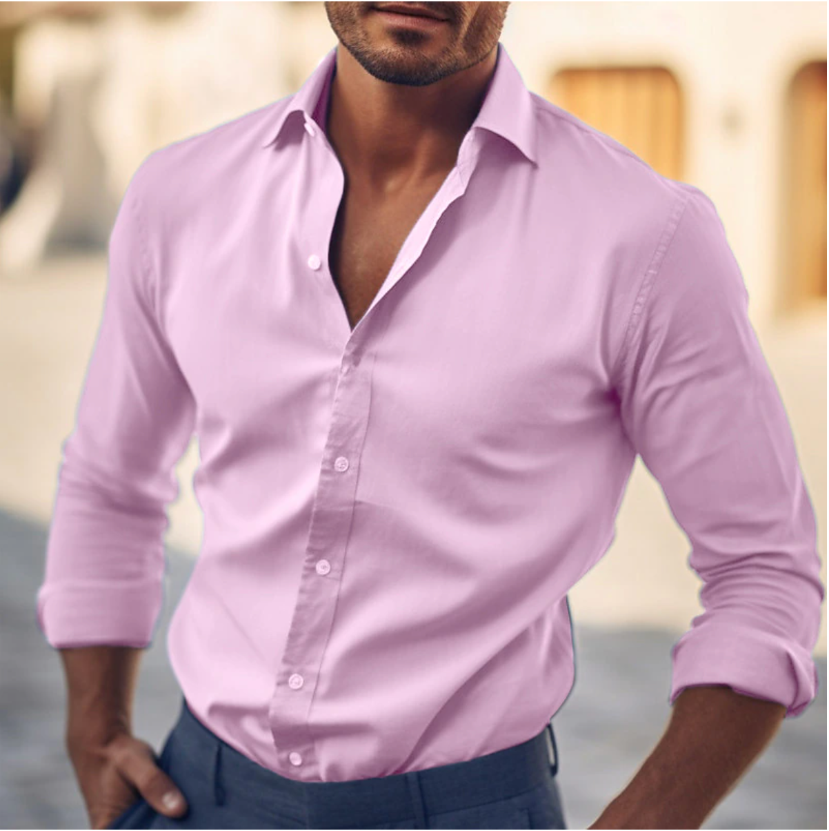 Chemise classique en coton pour homme, élégante et confortable 4