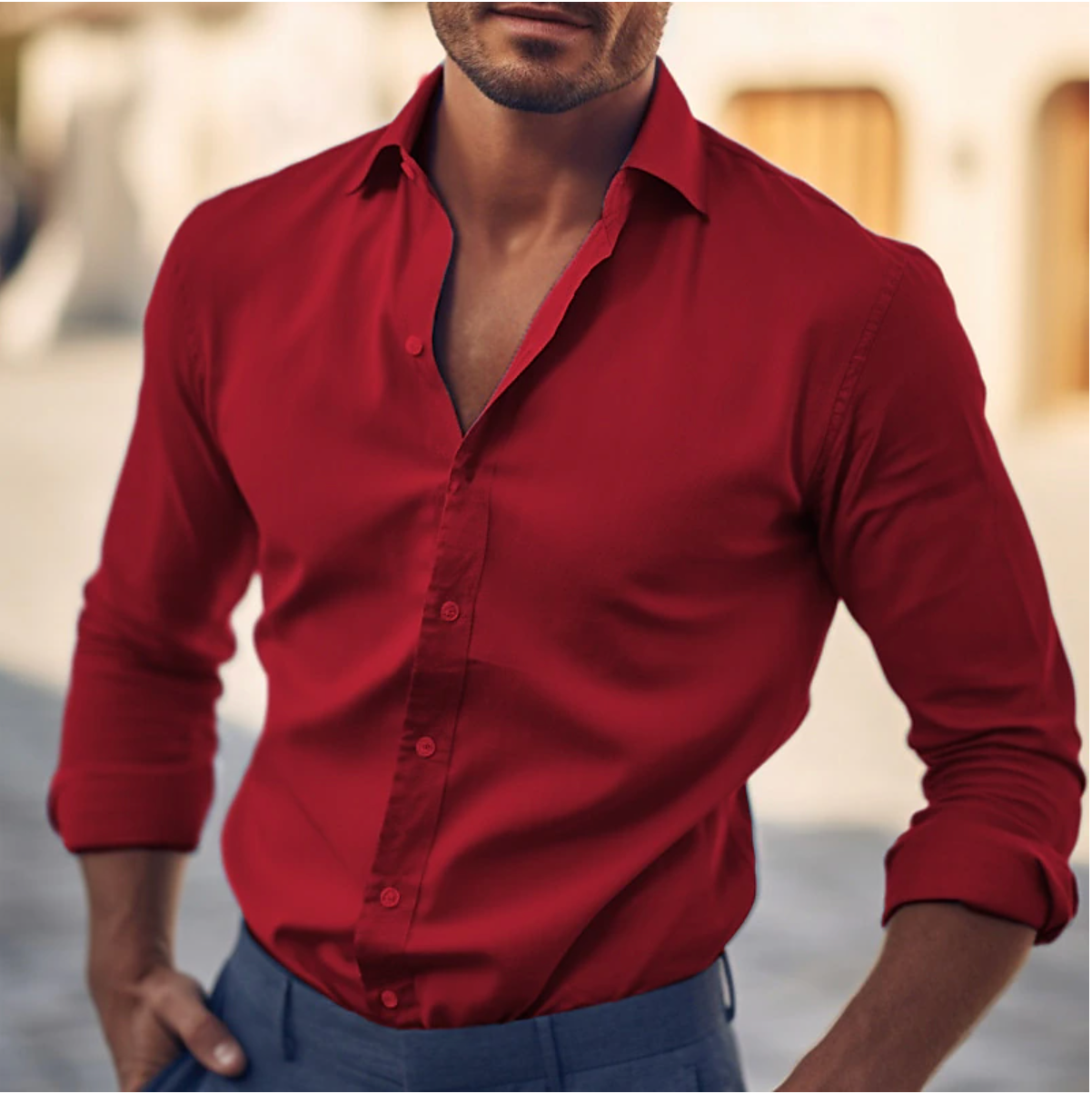 Chemise classique en coton pour homme, élégante et confortable 5